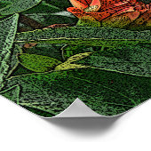 「オレンジと黄色のダリア」 ポスター (角)