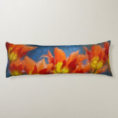 オレンジと黄色のチューリップ ボディピロー (裏面)