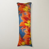 オレンジと黄色のチューリップ ボディピロー (正面縦)