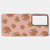 オレンジと黄色のデイジーの電話ケース SAMSUNG GALAXYケース (左側面)