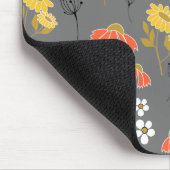 オレンジと黄色のドードルの花 マウスパッド (コーナー)