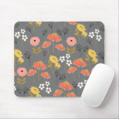 オレンジと黄色のドードルの花 マウスパッド (マウス)