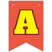 オレンジと黄色のハッピーバースデーで年齢を編集 バンティングフラッグ (第2の旗)