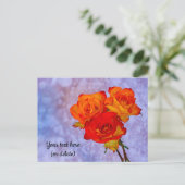 オレンジと黄色のバラのポストカード ポストカード (スタンド正面)
