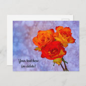 オレンジと黄色のバラのポストカード ポストカード (正面/裏面)
