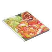 オレンジと黄色のバラの水彩画 ノートパッド (アングル)