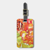 オレンジと黄色のバラの水彩画 ラゲッジタグ (正面縦)