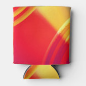 オレンジと黄色のパターンのクーラーボックス 缶クーラー (正面)