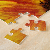 オレンジと黄色のヒマワリの花 ジグソーパズル (側面)