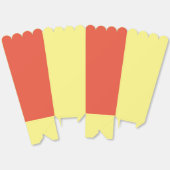 オレンジと黄色のポップコーン フェイバーボックス (見開き)