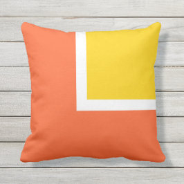 オレンジと黄色のモダン屋外装飾用クッション アウトドアクッション