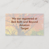 オレンジと黄色のレジストリカードの紅葉 エンクロージャーカード (裏面)