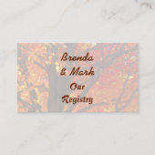 オレンジと黄色のレジストリカードの紅葉 エンクロージャーカード (正面)