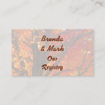 オレンジと黄色のレジストリカードの紅葉