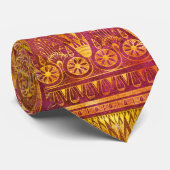 オレンジと黄色の古代エジプトの金ゴールド ネクタイ (ロール)