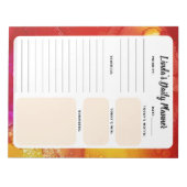 オレンジと黄色の大理石毎日To-Doリストのメモ帳 ノートパッド (正面)