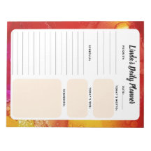 オレンジと黄色の大理石毎日To-Doリストのメモ帳