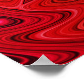 オレンジと黄色の太陽/星/ハート曼荼羅 ポスター (角)