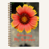 オレンジと黄色の庭師のガイラディアひまわり ノートブック (正面)