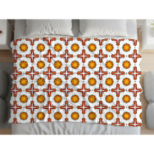 オレンジと黄色の曼荼羅模様