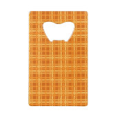 オレンジと黄色の格子縞 クレジットカード栓抜き (裏面)