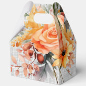 オレンジと黄色の水カラー花模様 フェイバーボックス (裏面)