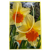 オレンジと黄色の水仙のフローラ ミディアムペーパーバッグ (正面)