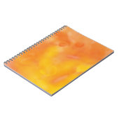 オレンジと黄色の水彩スパイラルノートブック ノートブック (左側)