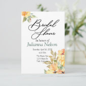 オレンジと黄色の水色のフローラ招待 招待状 (スタンド正面)