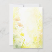オレンジと黄色の水色のフローラ空白の結婚の 招待状 (正面)