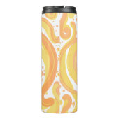 オレンジと黄色の渦巻き形にドットが付いている タンブラー (裏面)
