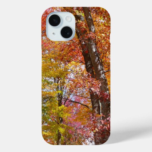 オレンジと黄色の秋の木々　秋の写真 Case-Mate iPhoneケース (裏面)