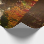 オレンジと黄色の秋ツリー秋の写真 ウッドポスター (コーナー)