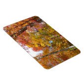 オレンジと黄色の秋ツリー秋の写真 マグネット (右側)