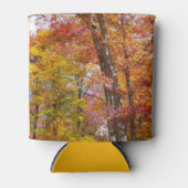 オレンジと黄色の秋ツリー秋の写真 缶クーラー (正面)