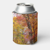 オレンジと黄色の秋ツリー秋の写真 缶クーラー (缶裏面)