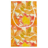 オレンジと黄色の紅葉 スモールペーパーバッグ (裏面)