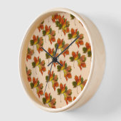 オレンジと黄色の紅葉 壁時計 (傾斜)