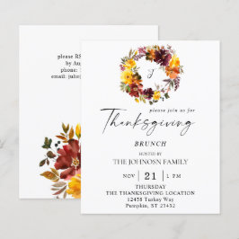 オレンジと黄色の花の Thanksgiving リース