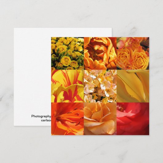 オレンジと黄色の花 (正面/裏面)