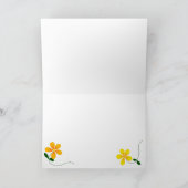 オレンジと黄色の花 カード (内部)