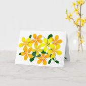 オレンジと黄色の花 カード (黄色い花)