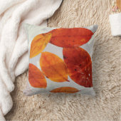 オレンジと黄色葉の クッション (ブランケット)