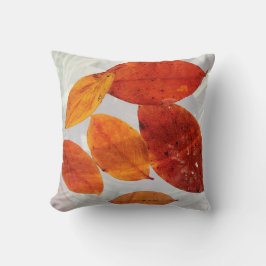オレンジと黄色葉の クッション