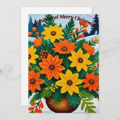 オレンジと黄色 招待状 (正面/裏面)