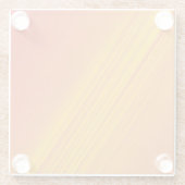 オレンジと黄金色のグラデーションデザイン ガラスコースター (裏面)