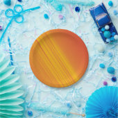 オレンジと黄金色のグラデーションデザイン ペーパープレート (パーティー)