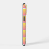 オレンジと黄金色のレンガ iPhone 15ケース (右側面)