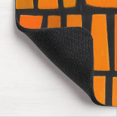 オレンジと黒のアフリカの部族パターン マウスパッド (コーナー)