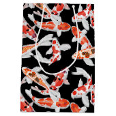 オレンジと黒のコイ魚 ミディアムペーパーバッグ (裏面)